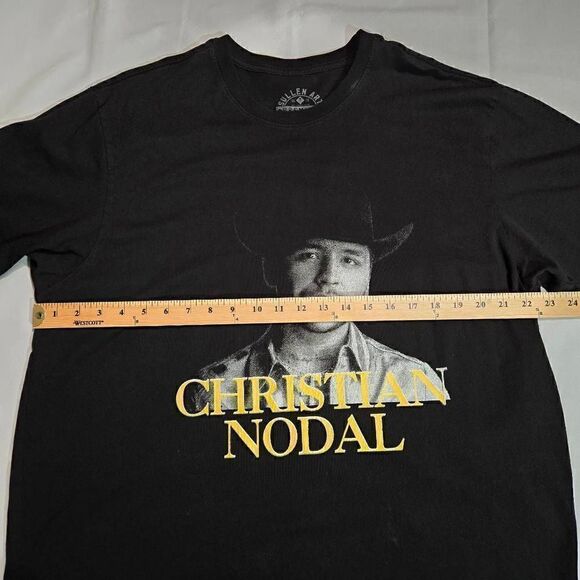 CHRISTIAN NODAL SULLEN ART CONCERT TOUR SHIRT MEXICAN SINGER BLACK SHIRT MENS XL - Picture 4 of 6